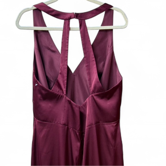 Azazie Burgundy Maxi Dress - Picture 7 of 10